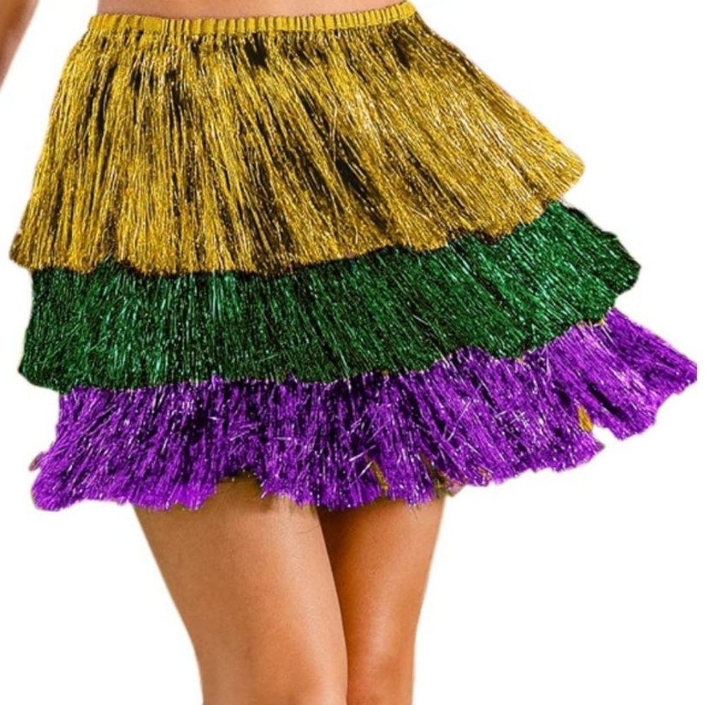 Mardi Gras Fringe Skirt